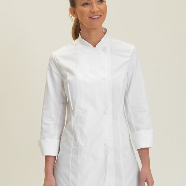 Ladies' Long Sleeve Fitted Chef's Jacket Thumbnail